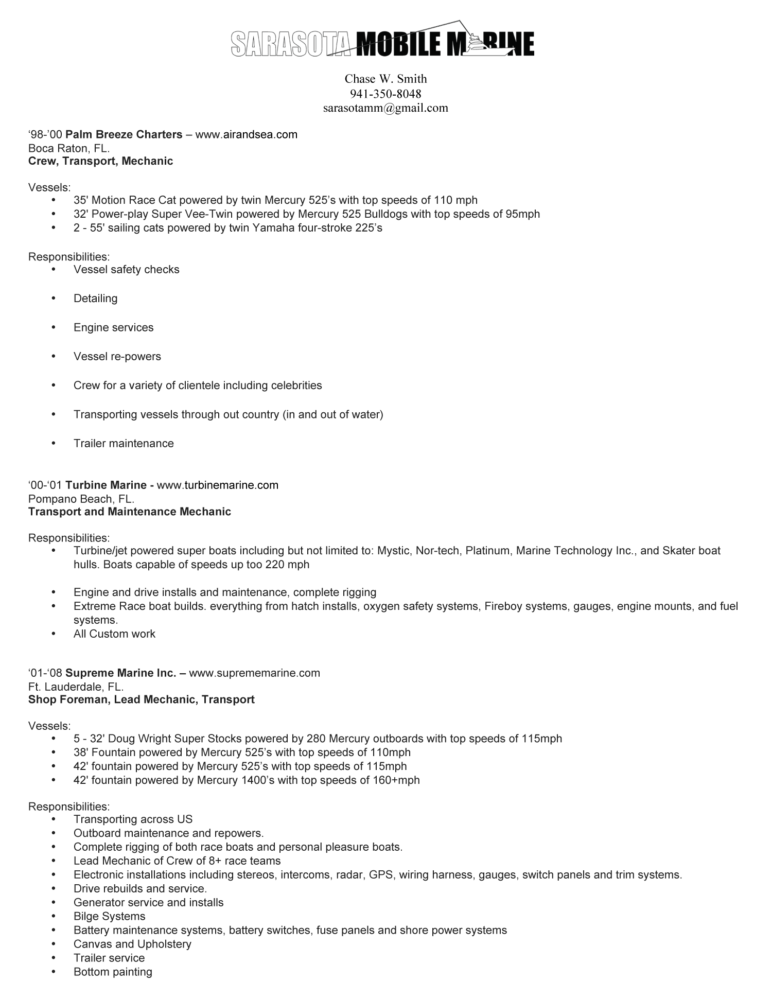Marine Mechanic Sarasota Florida Sarasota County Florida Mobile